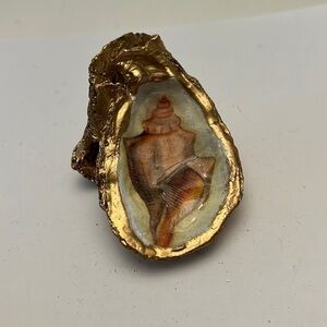 Handmade Oyster Art Shell Trinket Vanity Ring Dish